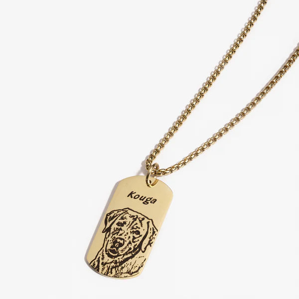 שרשרת תג דיוקן חיית המחמד