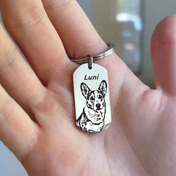 מחזיק מפתחות תג דיוקן לחיית המחמד